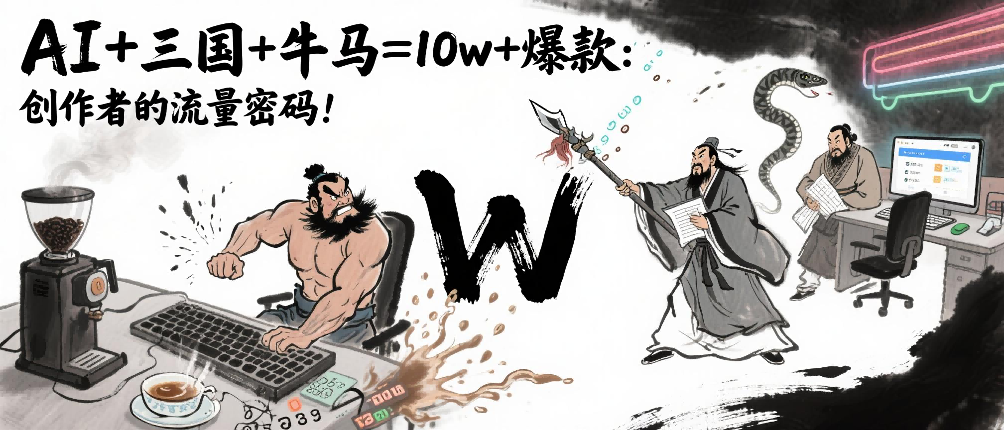 AI+三国+牛马=10w+爆款：创作者的流量密码！