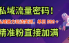 私域流量密码！私域暴力玩法实测，单日 500 + 精准粉直接加满